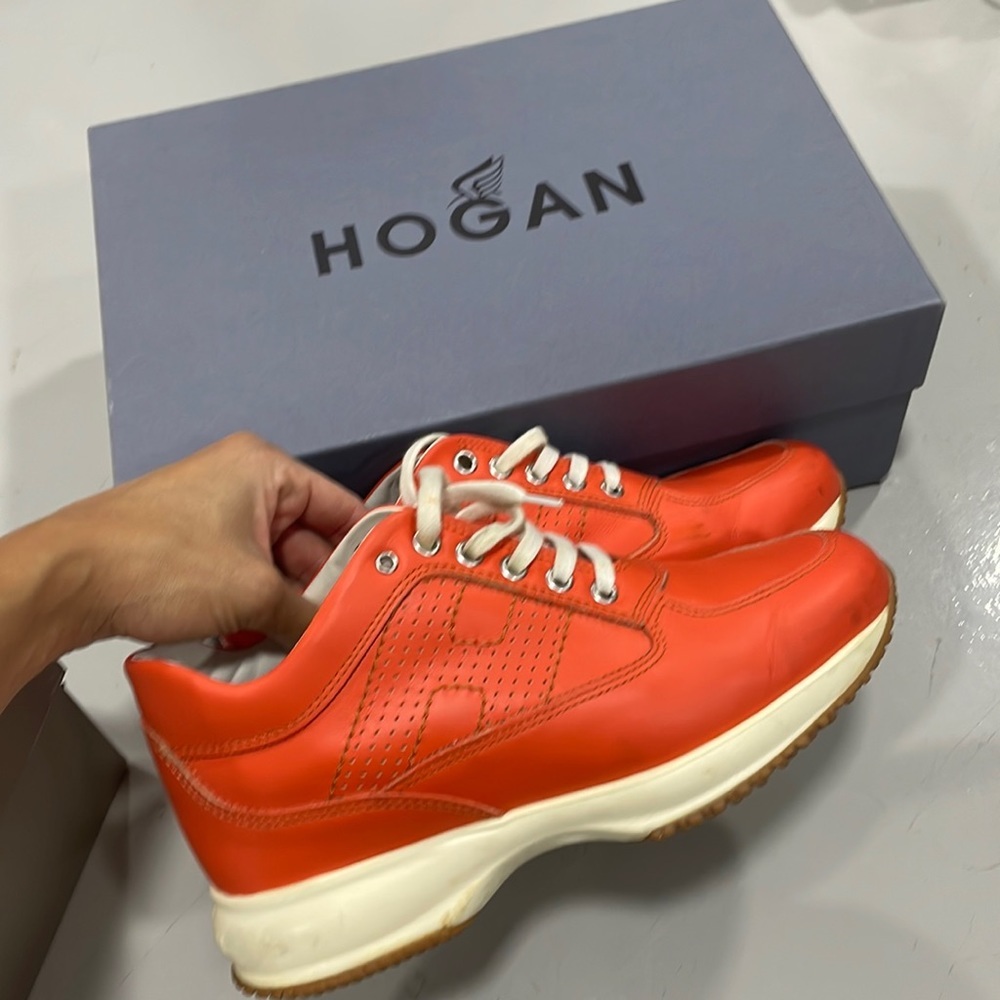 Orange hogan sneakers sz 36